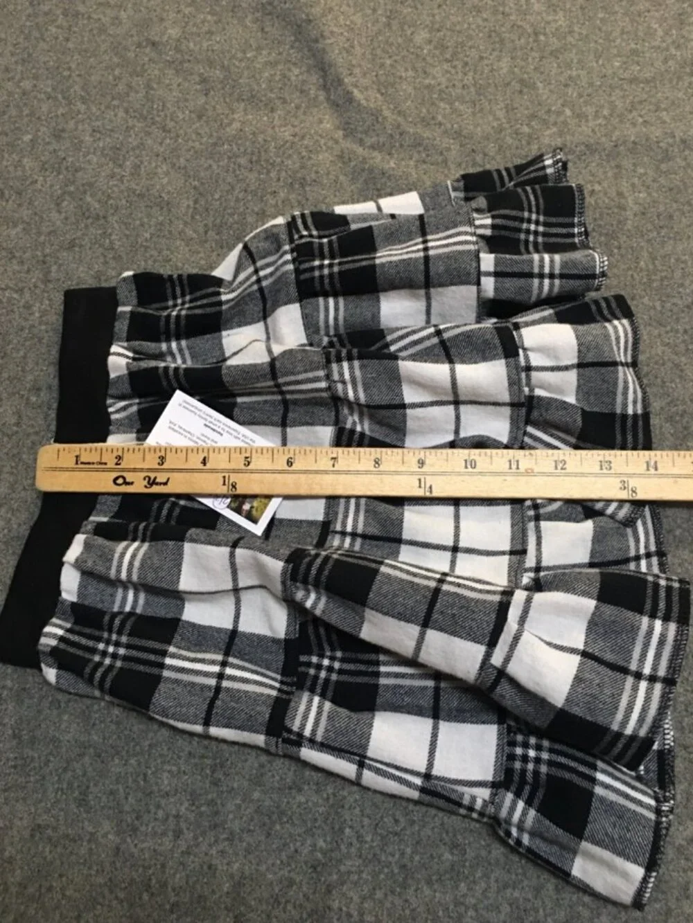 Skirt Flannel Girls 2/3 Midi Black Plaid Ruffle Tiered Cotton Mom and Pop's Kids